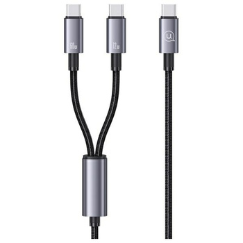 USAMS KABEL 2W1 2XUSB-C 72W 1,2M DO TELEFONÓW LAPTOPÓW SZYBKIE ŁADOWANIE