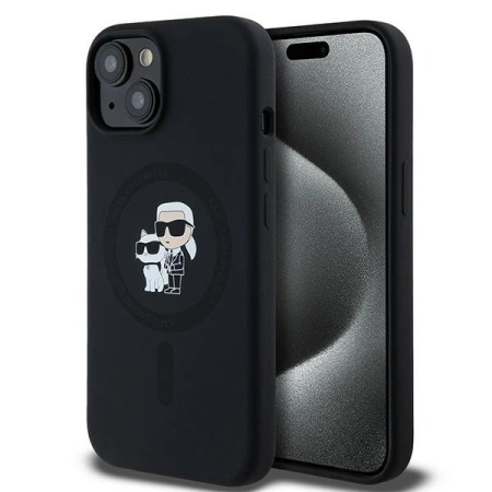 KARL LAGERFELD ETUI SILICONE KARL&CHOUPETTE DO IPHONE 15 PLUS 6,7