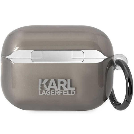 Etui Karl Lagerfeld KKLAP2HNIKTCK na AirPods Pro 2 cover - czarne Ikonik Etui Karl Lagerfeld