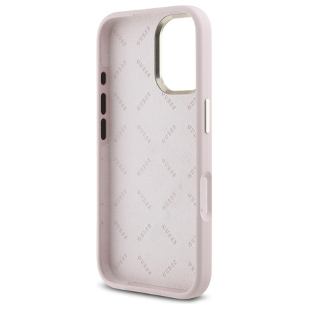 GUESS SYLIKON CASE ETUI DO IPHONE 16 6.1 LOGO Z KRYSZTAŁKAMI STRASS