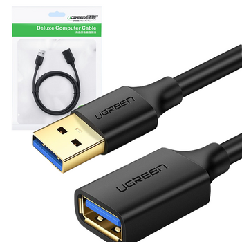 Ugreen kabel przewód przedłużacz przejściówka USB 3.0 (żeński) - USB 3.0 (męski) 1,5 m czarny (US129 30126)