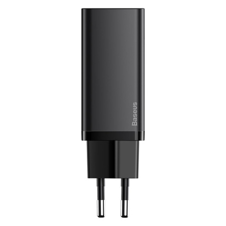 Baseus GaN2 Lite szybka ładowarka sieciowa 65W USB / USB Typ C Quick Charge 3.0 Power Delivery (azotek galu) czarny (CCGAN2L-B01)