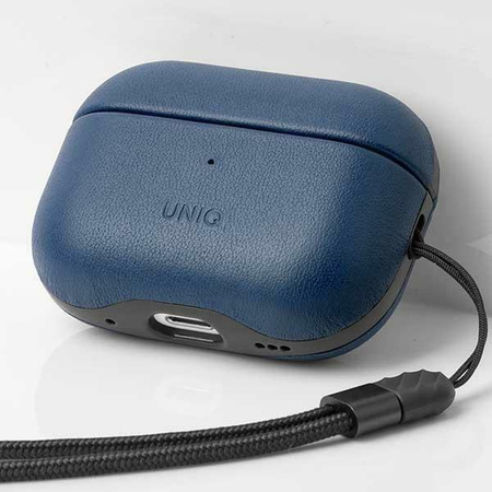 Etui Uniq Terra na AirPods Pro 2 gen. Genuine Leather niebieski/space blue