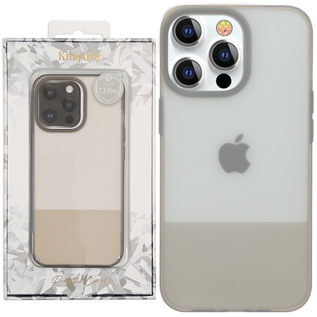 Kingxbar Plain Series etui pokrowiec do iPhone 13 Pro Max silikonowa obudowa szary