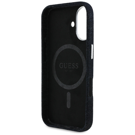 GUESS ETUI DENIM TRIANGLE LOGO DO IPHONE 16 DO MAGSAFE OCHRONA Z LOGO