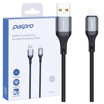 PALPRO KABEL USB-A LIGHTNING SZYBKIE ŁADOWANIE DO APPLE IPHONE 12 13 14 1M