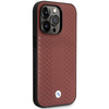 Etui BMW BMHCP14L22RFGR na iPhone 14 Pro burgundowy/burgundy Leather Diamond Pattern