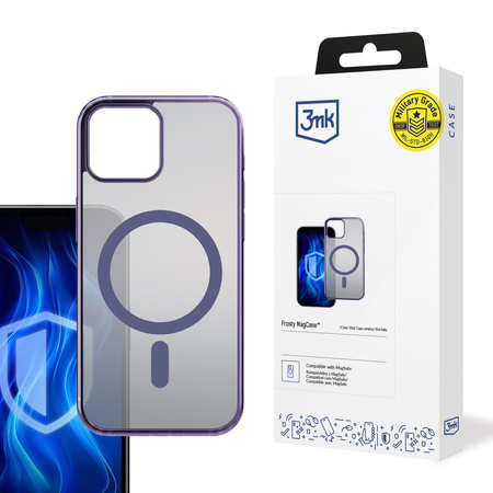 3MK FROSTY MAGCASE DO APPLE IPHONE 15 ETUI CIENKIE Z MAGNETYCZNYM POKROWCEM