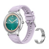 Smart Watch COLMI L28 (Srebrno-fioletowy + srebrny pasek stalowy)