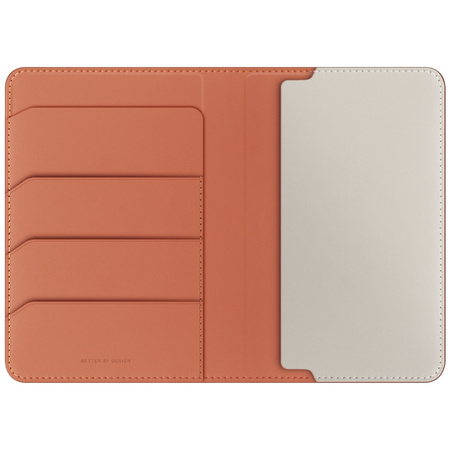 Etui na paszport UNIQ Belmont blokada RFID terracotta kość słoniowa