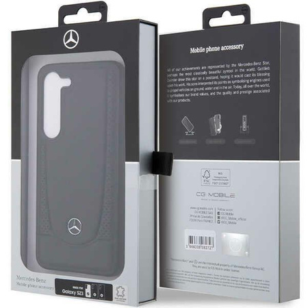 Etui Mercedes MEHCS23SARMBK S23 S911 - czarne Leather Urban