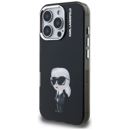 Etui Karl Lagerfeld IML Aquarelle Karl   & Logo MagSafe do iPhone 16 Pro Max czarny