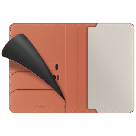 Etui na paszport UNIQ Belmont blokada RFID terracotta kość słoniowa