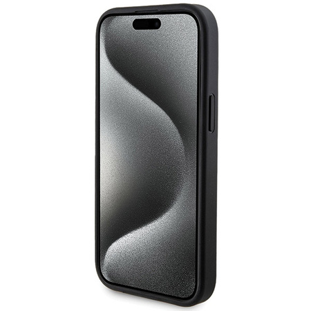 Zestaw Guess GUBPM5P15S4GEMGK iPhone15 6.1 hardcase + Powerbank 5000mAh MagSafe czarny/black 4G Metal Logo