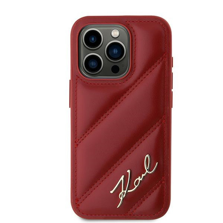 KARL LAGERFELD ETUI HARDCASE DIAGONAL QUILTED SCRIPT DO IPHONE 15 PRO MAX