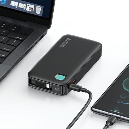 USAMS POWERBANK 10000 MAH ZWIJANY KABEL DO LIGHTNING PD 20W DO TELEFONÓW