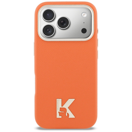 Etui Karl Lagerfeld Karl Head Logo MagSafe do iPhone 17 Pro pomarańczowy