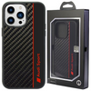 Etui Audi Carbon Fiber Stripe na iPhone 13 Pro / 13 - czarne AUS-TPUPCIP13P-R8/D1-BK