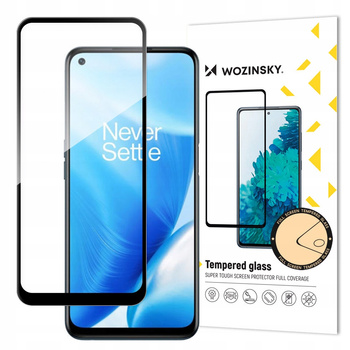 WOZINSKY SZKŁO HARTOWANE FULL GLUE DO ONEPLUS NORD N200 5G Z RAMKĄ OCHRONNE