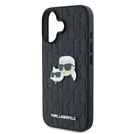KARL LAGERFELD HARDCASE DO IPHONE 16 6.1 MONOGRAM KARL&CHAOUETTE PIN DESIGN