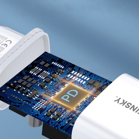 WOZINSKY ŁADOWARKA SIECIOWA USB-A USB-C 20W DO SMARTFONÓW SZYBKIE ŁADOWANIE