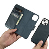iCarer Oil Wax Wallet Case 2in1 etui iPhone 14 skórzany pokrowiec z klapką Anti-RFID niebieski (WMI14220721-BU)