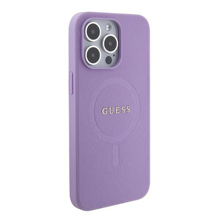Guess GUHMP15XPSAHMCU iPhone 15 Pro Max 6.7" fioletowy/purple hardcase Saffiano MagSafe