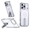 Etui Hybrid Armor X na Samsung Galaxy S25 FE z podstawką kompatybilne z MagSafe - przezroczyste