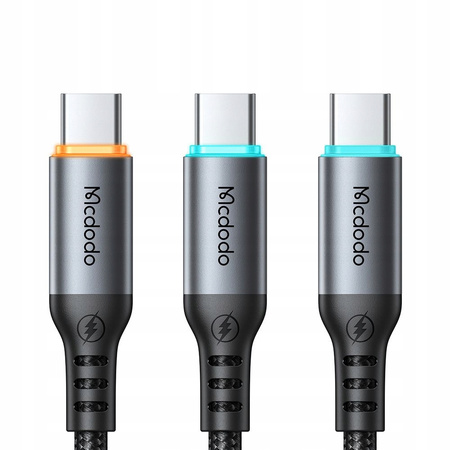 MCDODO KABEL USB-A USB-C SZYBKIE ŁADOWANIE USB TYP C 100W 1M POWER OFF LED