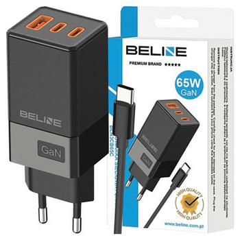BELINE ŁADOWARKA USB-C 65W DO IPHONE 14 13 12 X Xs 11 PRO MAX PD 3.0 QC 3.0