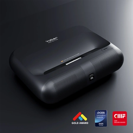 Projektor multimedialny Yaber K300s laserowy RGB FullHD 1080p z głośnikami JBL - czarny