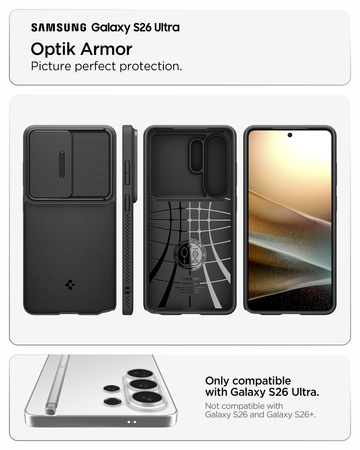 Spigen Optik Armor, black - Samsung Galaxy S26 Ultra