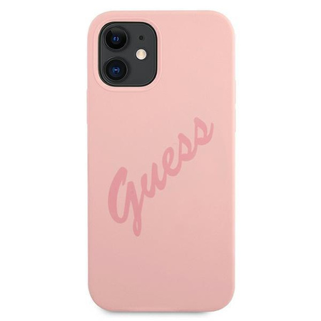 Guess GUHCP12SLSVSPI iPhone 12 mini 5,4" różowy/pink hardcase Script Vintage