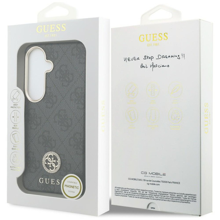 Etui Guess 4G Rhinestone Round Logo      MagSafe do Samsung Galaxy S26 czarny