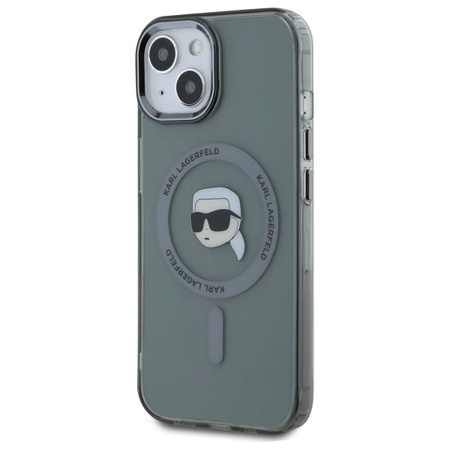 KARL LAGERFELD ETUI DO IPHONE 15 6.1 HARDCASE IML METAL KARL HEAD
