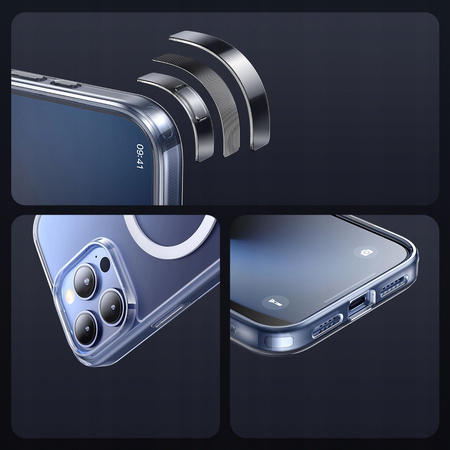 MCDODO ETUI MAGNETYCZNE CLEAR CASE WZMOCNIONE DO MAGSAFE IPHONE 16 PRO MAX