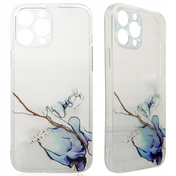 HURTEL ETUI CASE POKROWIEC DO SAMSUNG GALAXY A12 5G ŻELOWY MARMUR NIEBIESKI