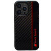 Etui Audi Carbon Fiber Stripe na iPhone 13 Pro / 13 - czarne AUS-TPUPCIP13P-R8/D1-BK