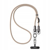 MCDODO SMYCZ DO TELEFONU NA SZYJE WKŁADKA CROSSBODY BEŻOWA KABEL DO IPHONE