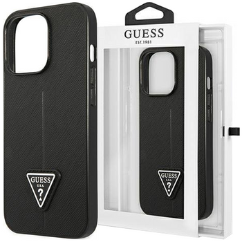 Guess GUHCP14LPSATLK iPhone 14 Pro 6,1" czarny/black hardcase SaffianoTriangle Logo