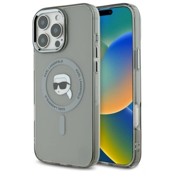 KARL LAGERFELD CASE DO IPHONE 16 PRO 6.3 HARDCASE METAL KARL HEAD