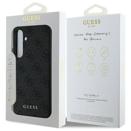 GUESS ETUI HARDCASE DO SAMSUNG GALAXY S24 FE S721 SZARE 4G METAL GOLD LOGO