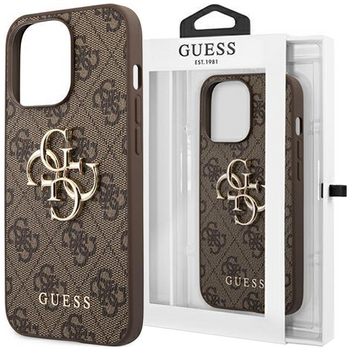 Guess GUHCP13X4GMGBR iPhone 13 Pro Max 6,7" brązowy/brown hardcase 4G Big Metal Logo