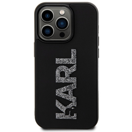 KARL LAGERFELD CASE POKROWIEC HARDCASE DO IPHONE 15 PRO MAX 6.7 RUBBER LOGO
