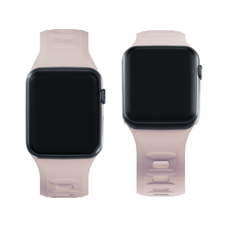 38/40/41/42 mm Latte (small) - 3mk Silicone Watch Strap for Apple
