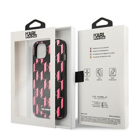 Karl Lagerfeld KLHCP13SMNMP1P iPhone 13 mini 5,4" hardcase różowy/pink Monogram Plaque