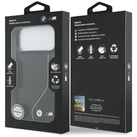 BMW ETUI M CARBON LINE LOGO DO MAGSAFE IPHONE 17 PRO MAX WYSOKA OCHRONA