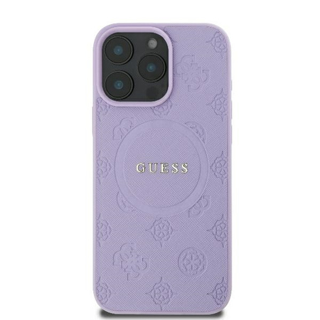 GUESS ETUI HARDCASE DO IPHONE 16 PRO MAX DO MAGSAFE SAFFIANO PEONY LOGO