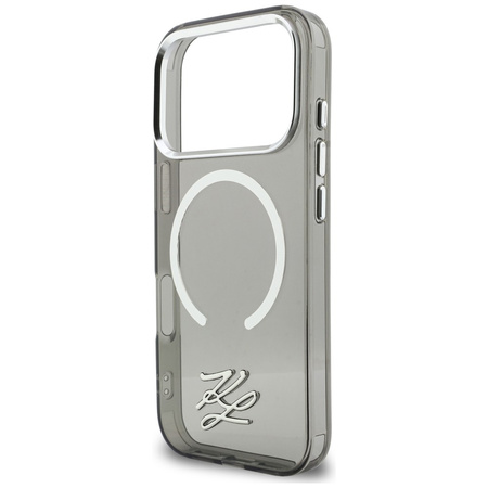 Etui Karl Lagerfeld IML KL Script Logo MagSafe do iPhone 17 Pro Max czarny