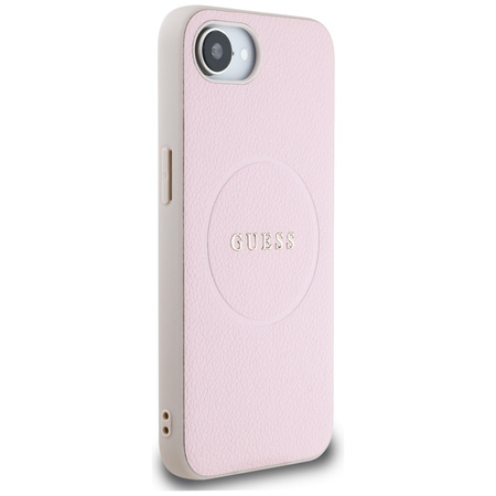 GUESS ETUI GRAINED RING DO MAGSAFE DO IPHONE 16E Z WYTRZYMAŁYM MATERIAŁEM